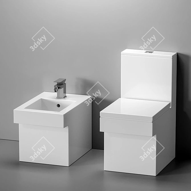 Modern Cube Design for Your Bathroom 3D model image 1