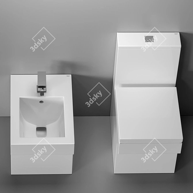 Modern Cube Design for Your Bathroom 3D model image 2