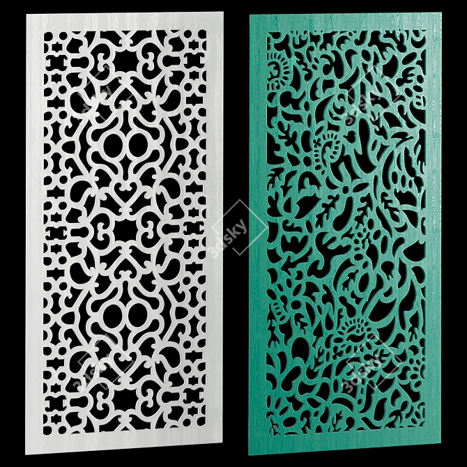 Decorative Panel Collection: Set of 13 3D model image 1