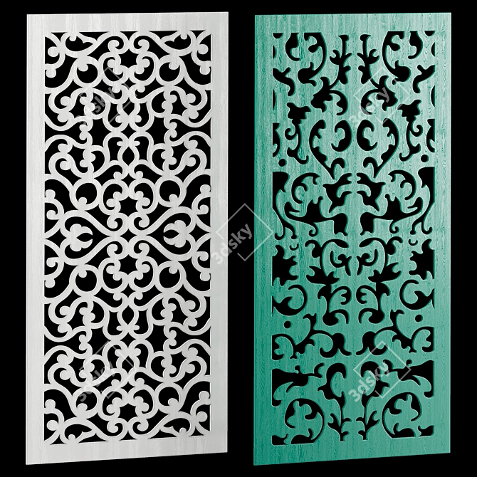 Decorative Panel Collection: Set of 13 3D model image 2