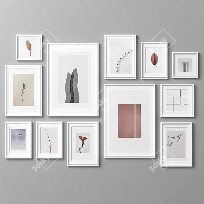 Versatile Picture Frames Set 3D model image 2