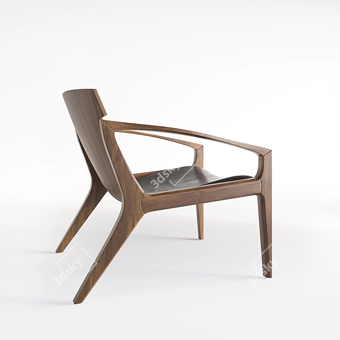 Stunning LINNA Armchair: A Design Masterpiece 3D model image 2