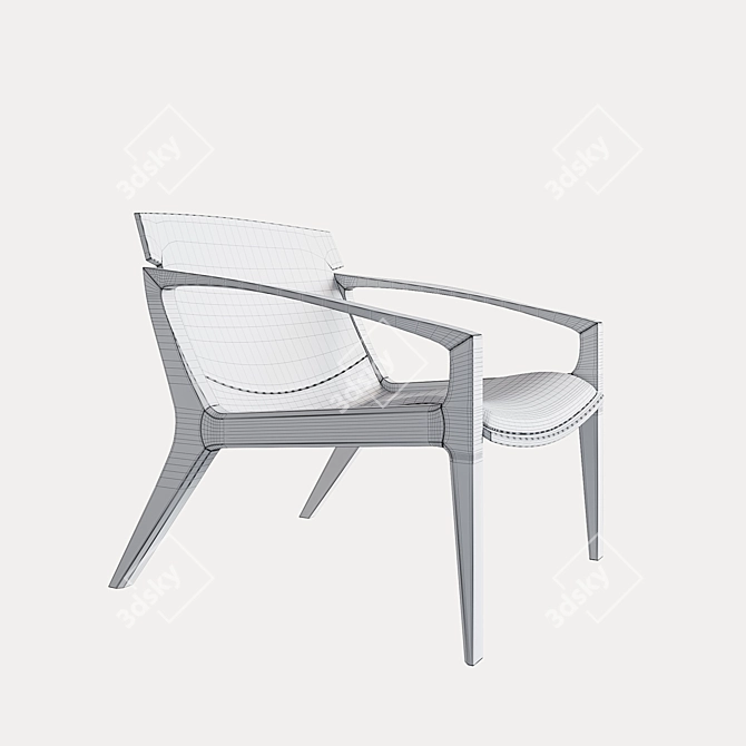 Stunning LINNA Armchair: A Design Masterpiece 3D model image 6