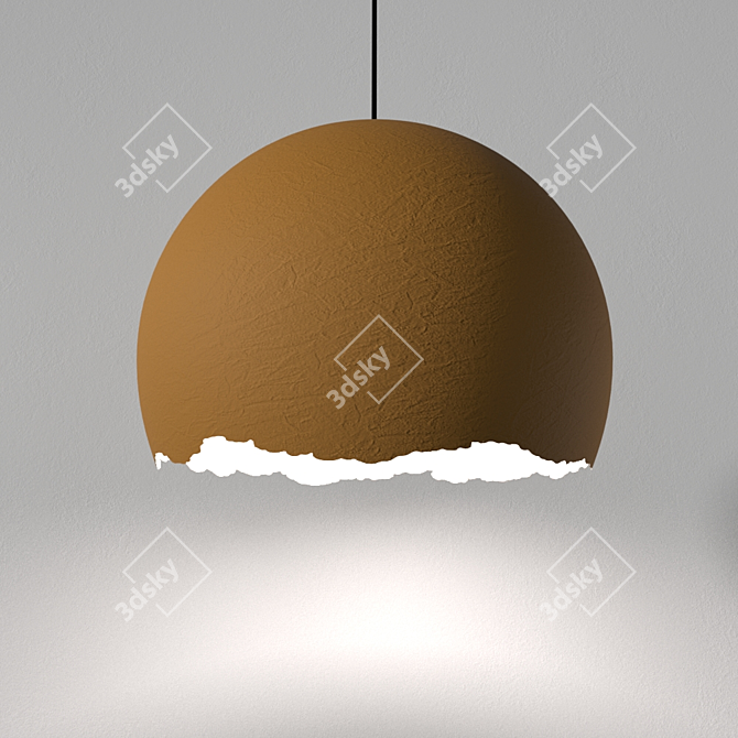 Eco-Friendly Paper Pendant 3D model image 1