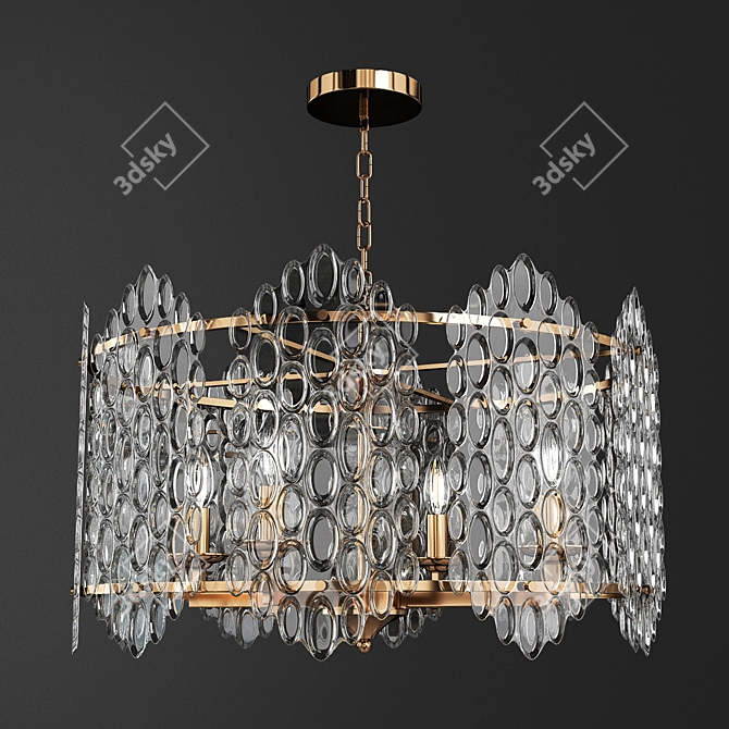 Elegant Stilfort Glazgo Chandelier 3D model image 1