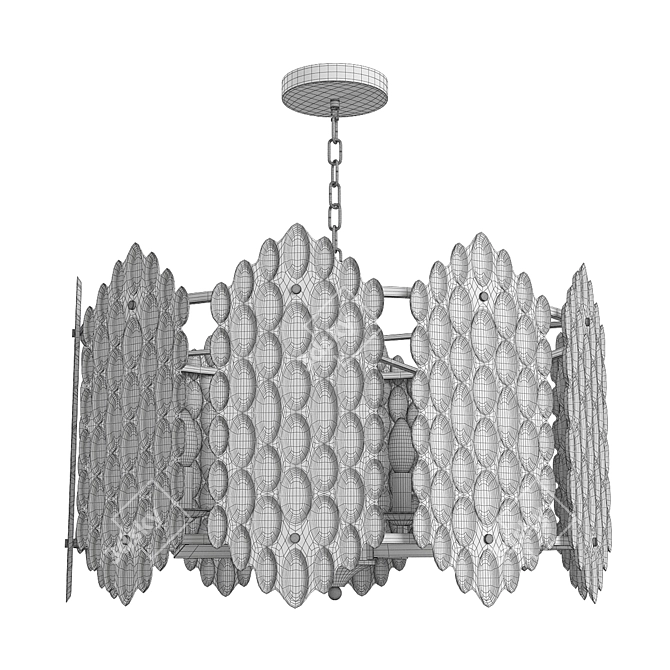 Elegant Stilfort Glazgo Chandelier 3D model image 3