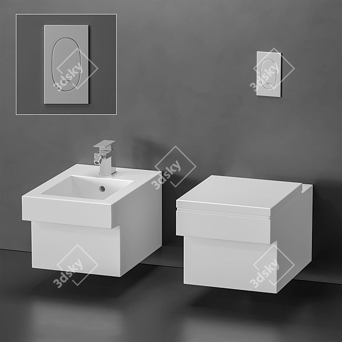 GROHE Cube Suspension: Modern & Space-saving 3D model image 1