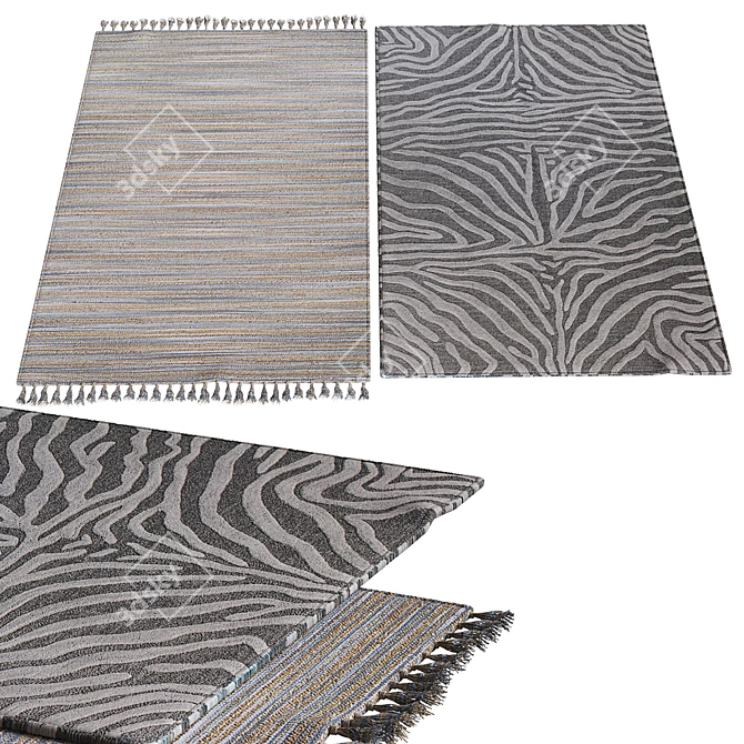 Luxury Shaggy Carpets 3D model image 1