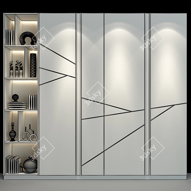 Stylish Storage Solution: Cabinet Furniture 3D model image 3