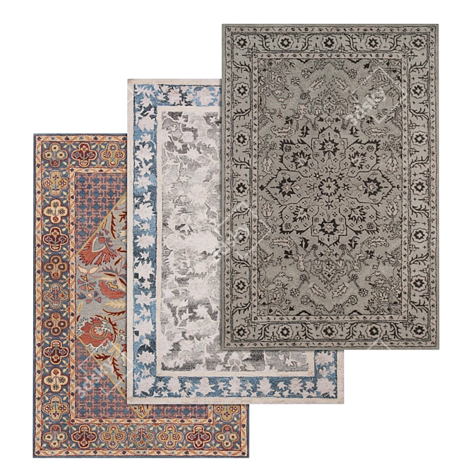 Luxury Carpet Set | High-Quality Textures 3D model image 1