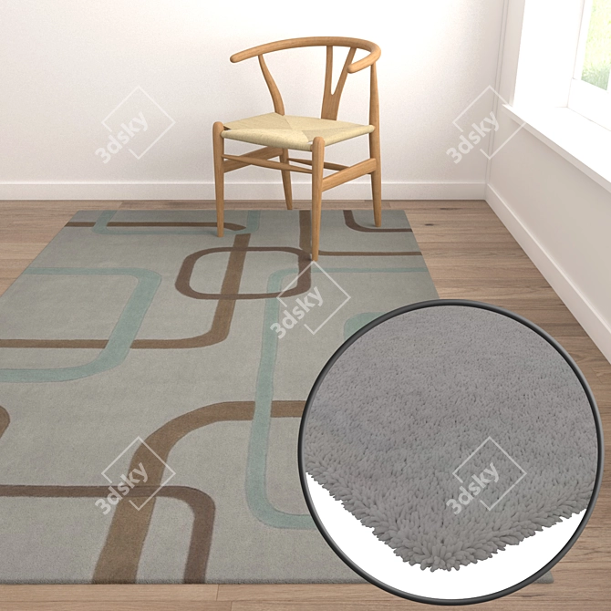 Luxury Rugs Set 3D model image 5