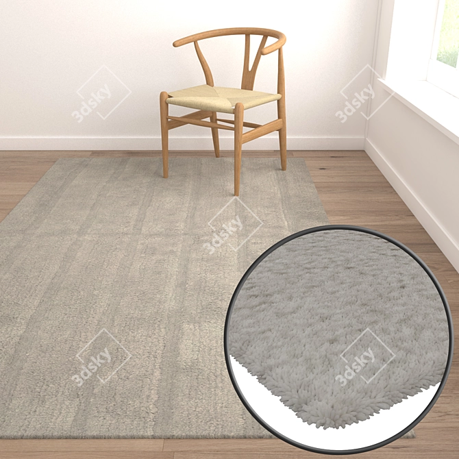 High-Quality Carpet Set with 3 Variants 3D model image 5