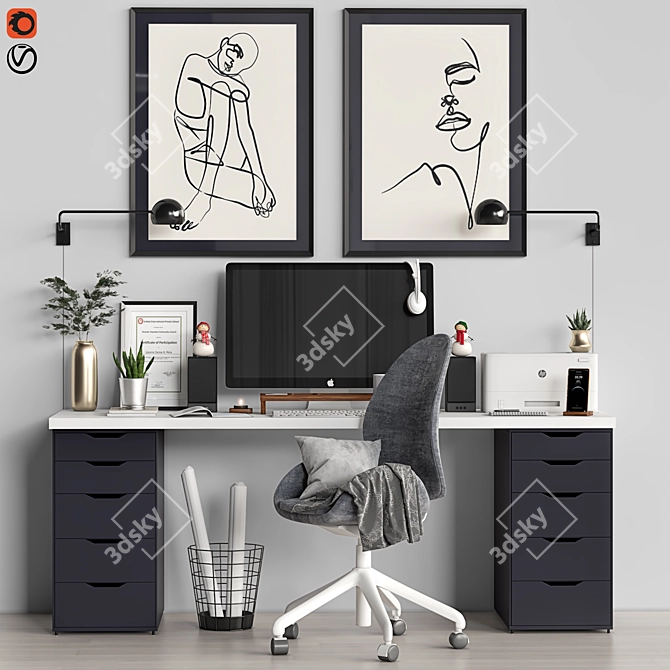 Ikea Workplace 2015: Functional and Versatile 3D model image 1