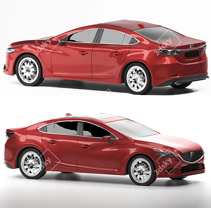 Sleek and Stylish Mazda 6 3D model image 1