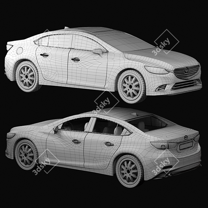 Sleek and Stylish Mazda 6 3D model image 2