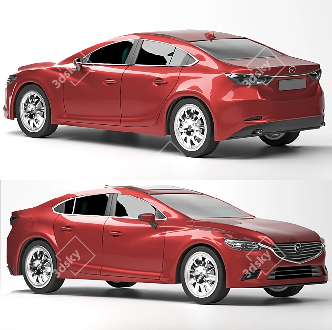 Sleek and Stylish Mazda 6 3D model image 3