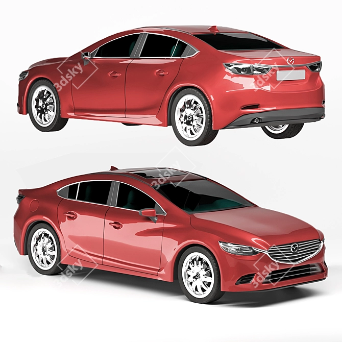 Sleek and Stylish Mazda 6 3D model image 4