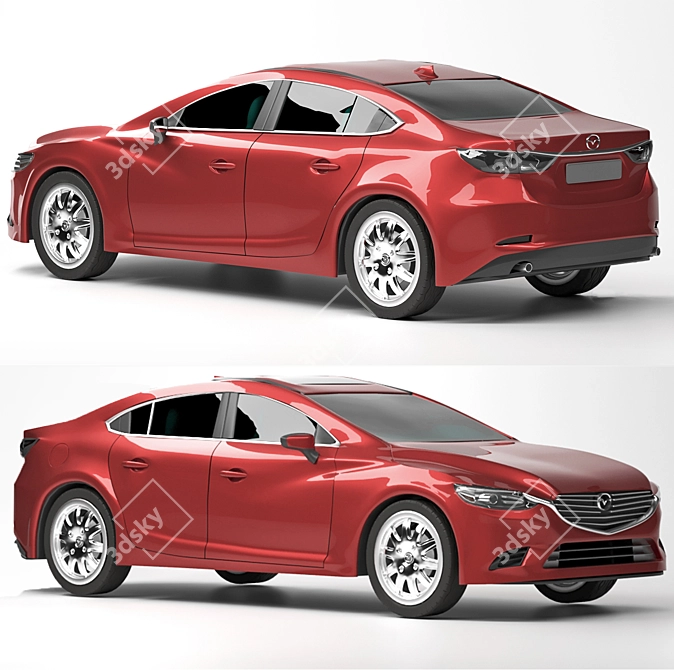 Sleek and Stylish Mazda 6 3D model image 5