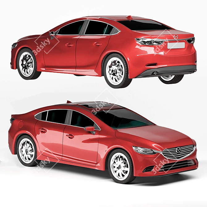 Sleek and Stylish Mazda 6 3D model image 6