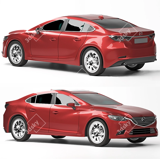 Sleek and Stylish Mazda 6 3D model image 8