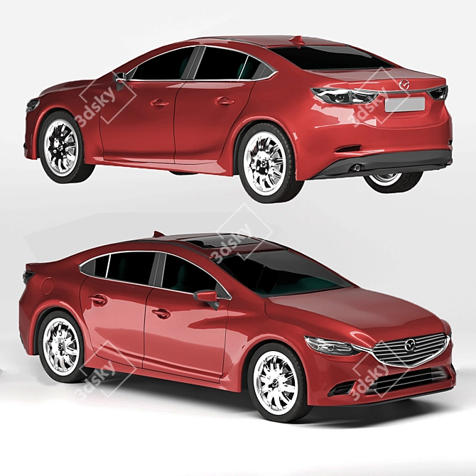 Sleek and Stylish Mazda 6 3D model image 13