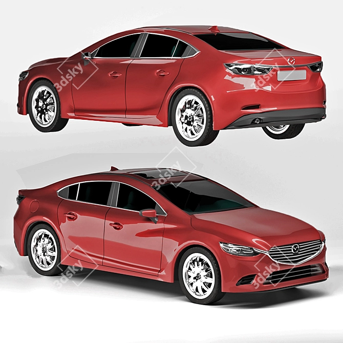 Sleek and Stylish Mazda 6 3D model image 14