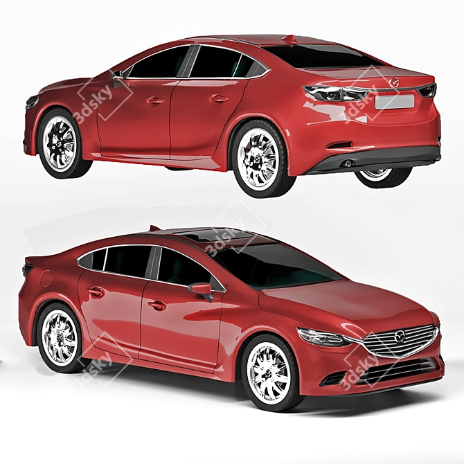 Sleek and Stylish Mazda 6 3D model image 15