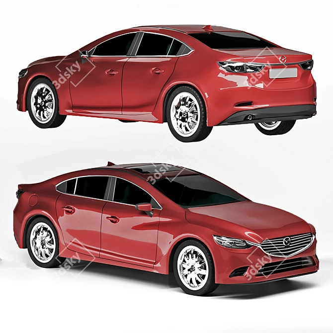 Sleek and Stylish Mazda 6 3D model image 16