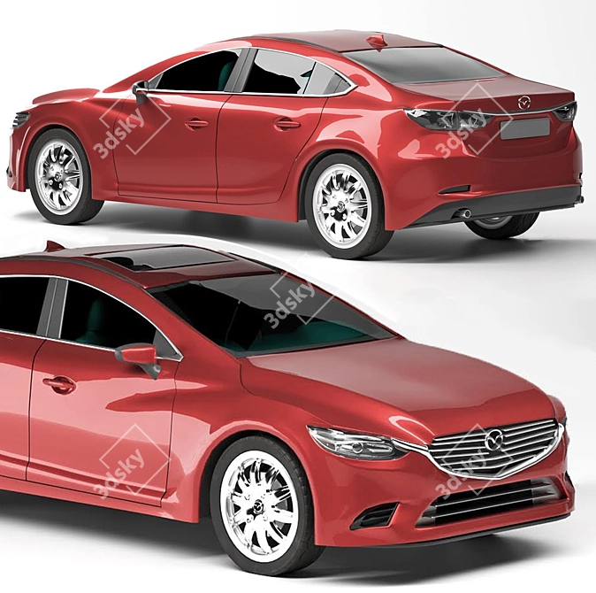 Sleek and Stylish Mazda 6 3D model image 17