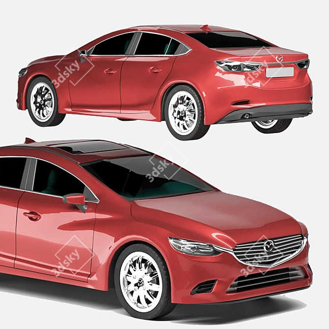 Sleek and Stylish Mazda 6 3D model image 19