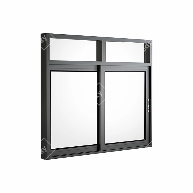 Modern Aluminum Sliding Doors & Windows 3D model image 4