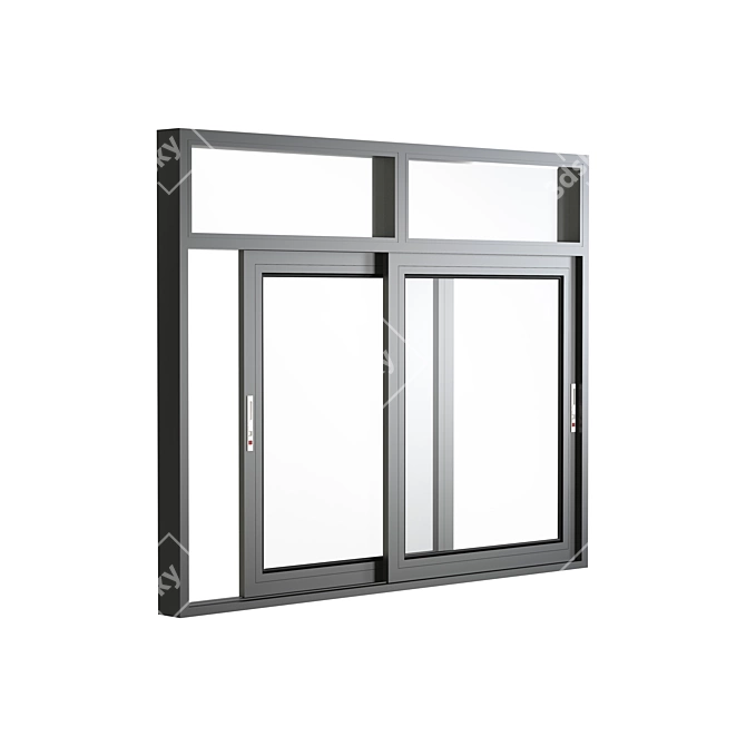 Modern Aluminum Sliding Doors & Windows 3D model image 6