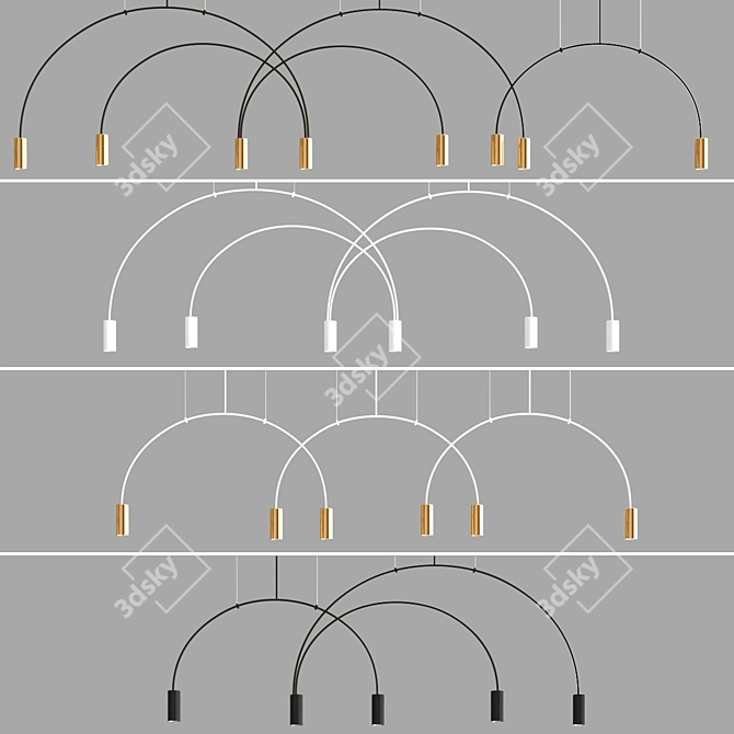 Sleek Volta Lighting Collection 3D model image 1