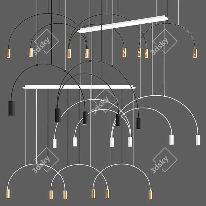 Sleek Volta Lighting Collection 3D model image 2