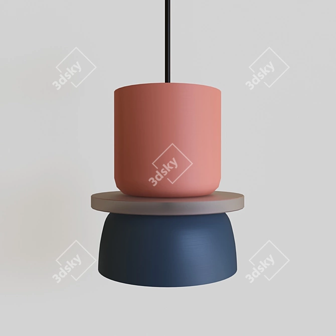 Modern Metal Pendant Light | Ilo 44.1824-44.1825 3D model image 2