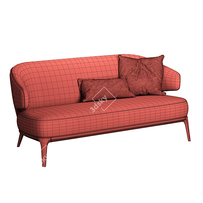 Plush Comfort Furman Sofa 3D model image 5