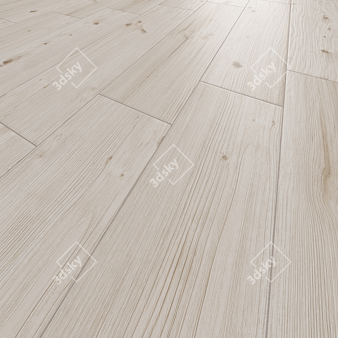 Cedar White Floor Tile: Exquisite Wood Texture at Your Feet 3D model image 4