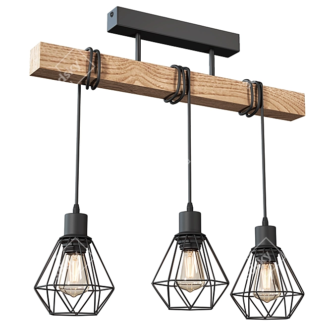 Eglo Townshend 5 Pendant Light 3D model image 1