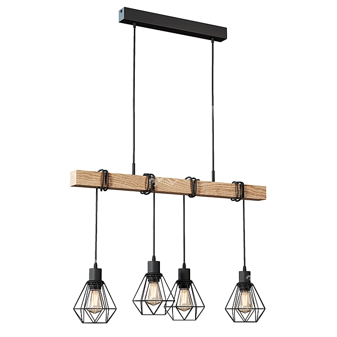 Elegant Townshend Pendant Light 3D model image 5