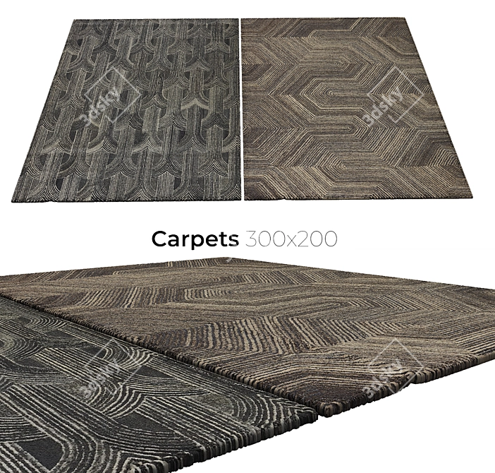  Luxurious Handmade Carpets: 8,754 Polys, 8,808 Verts 3D model image 1