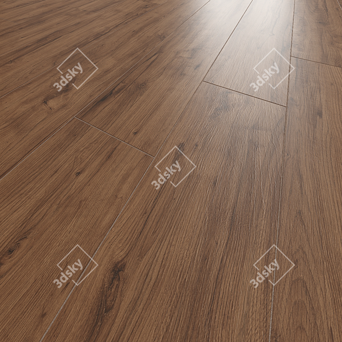 Aurora Brown Wood Textured Floor Tile 3D model image 4