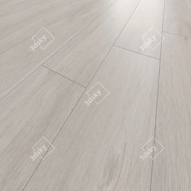 Madrid White Wood Texture Floor Tile 3D model image 8