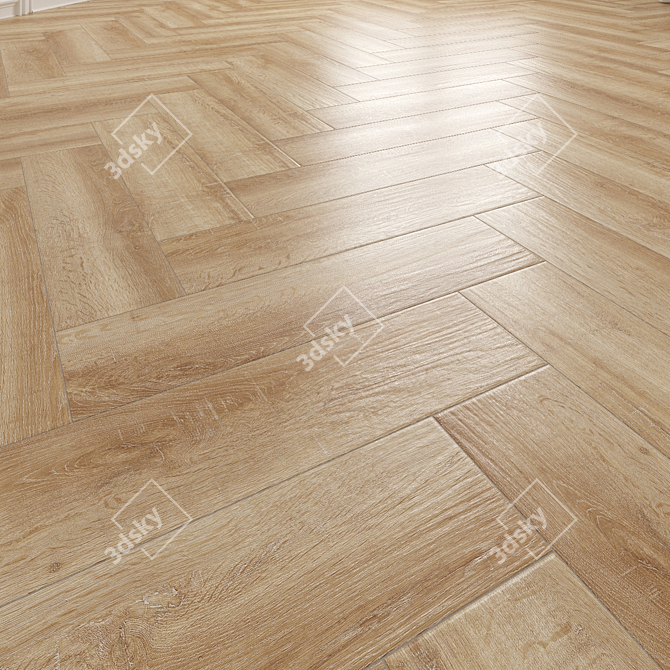 Sonoma Beige Wood Texture Floor Tile 3D model image 3