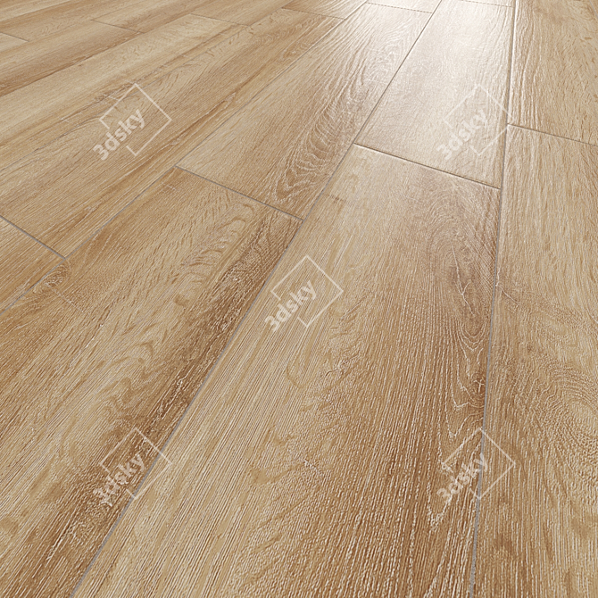 Sonoma Beige Wood Texture Floor Tile 3D model image 4