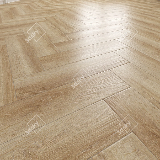 Sonoma Beige Wood Texture Floor Tile 3D model image 6