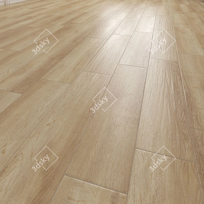 Sonoma Beige Wood Texture Floor Tile 3D model image 8