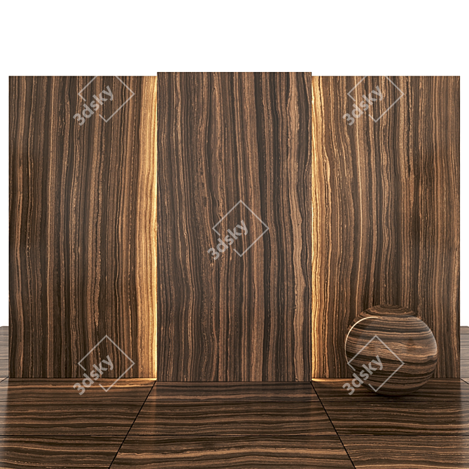 Suite Brown Marble: 12 Texture Slabs & Tiles 3D model image 2