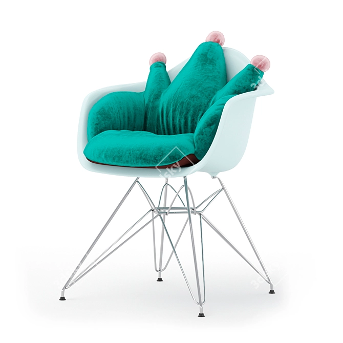 Vitra DAR Chair: Elegant Design with Xiang Y Integrated Cushion 3D model image 1