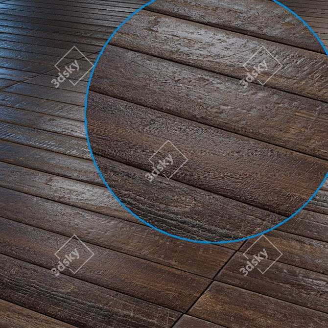 Vintage Parquet: Rusty Elegance 3D model image 2