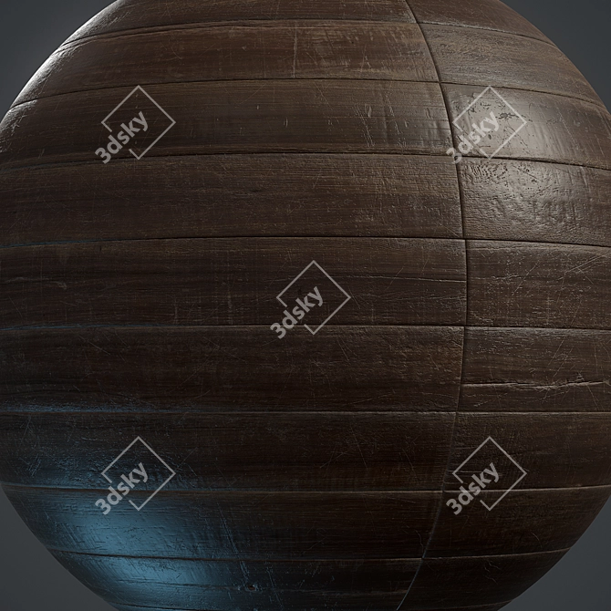 Vintage Parquet: Rusty Elegance 3D model image 3